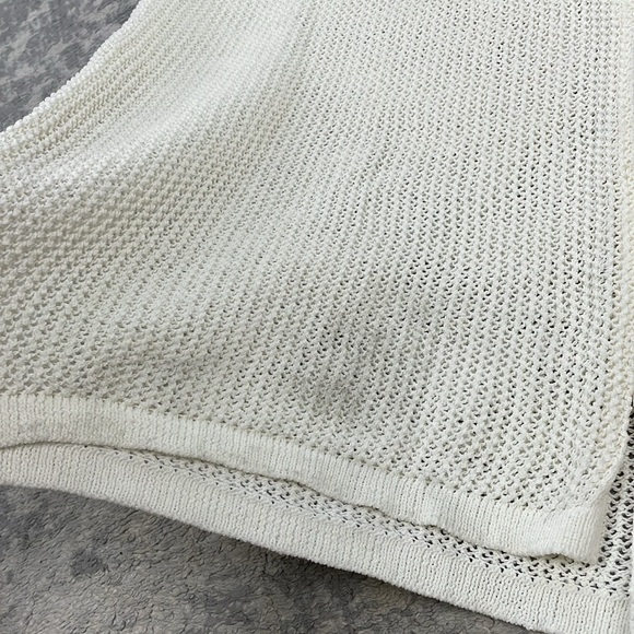 New L Space Sydney Cover Up Crochet Knit Maxi Polo Dress Swim White Sz XS - Picture 9 of 14